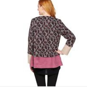 NWT LOGO 10 Jacquard print design, hidden snap closure wool blend cuffs, lined.